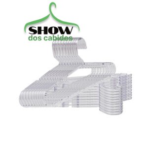 Kit com 10 Cabides Cavado Gaucho Transparente - 4208TR