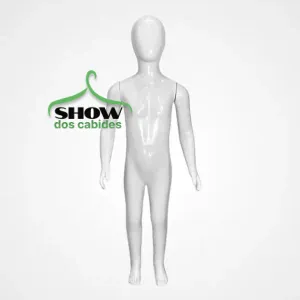 Manequim Infantil Unissex Cara ovo Plast ABP Branco com Base  - 1215BA