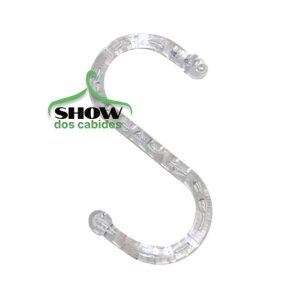 Kit com 10 Cabides Transparente Ganchos S - 4247TR
